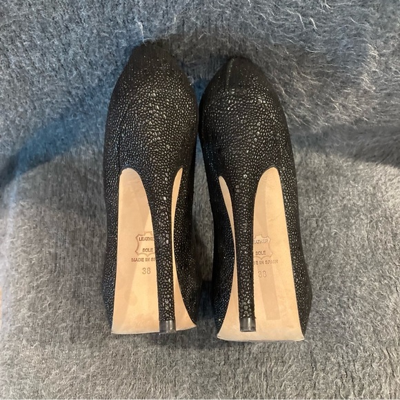 ALL SAINTS Sz 38 Spitalfields Sparkly Platform Heels Almond Toe  Pumps Shoes - Picture 12 of 13